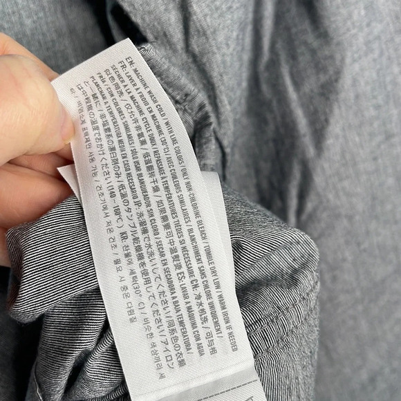 HOLLISTER Mens Preppy Button Down Shirt Bluish Grey Stretch Long Sleeve Size S - Picture 9 of 11